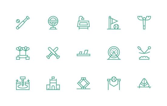 Base Visual Pack containing 15 Regular Line Icons Interface Icons for Daily Use vector