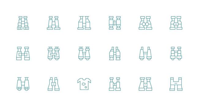 punteo visual paquete conteniendo 18 mínimo línea íconos de múltiples fines icono conjunto vector