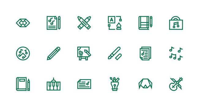 fuerte carrera línea estilo composición íconos con 18 vectores sensible icono conjunto para flexible diseños