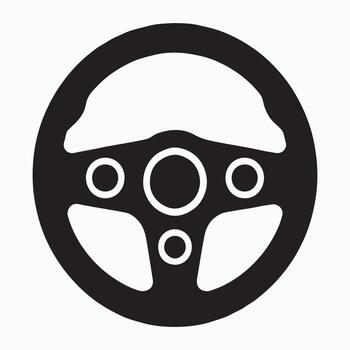 direccion rueda juego de azar controlador sólido icono vector