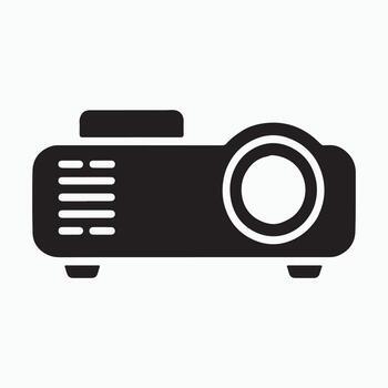 Mini portable projector technology solid design vector