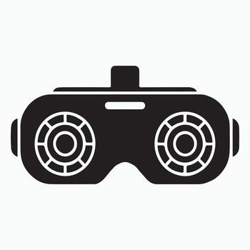 Motion tracking VR device solid graphic vector