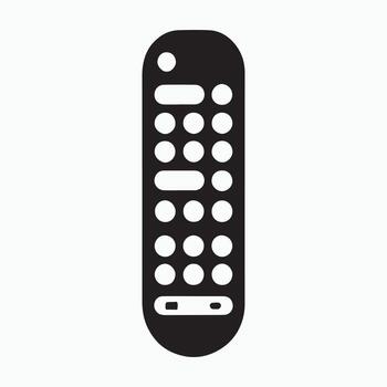 Smart TV remote control solid icon vector