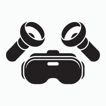 vr movimiento sensor rastreo sólido icono vector