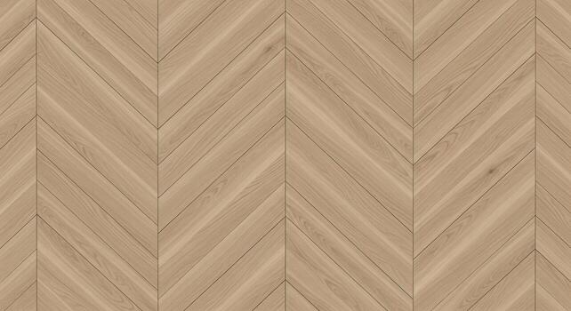 Top-down view of a seamless light brown wooden floor texture with a classic chevron pattern, ideal for interior design backgrounds photo