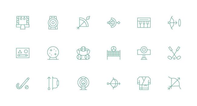 Minimal Line Icons from Practice Set with 18 Vectors Smart Icon Collection