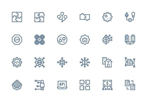 integración visual paquete conteniendo 24 grueso línea línea íconos lleno icono biblioteca para ui diseñadores vector