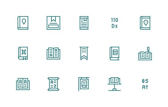 15 Regular Line Style Icons from Reference Collection Well-Structured Icons for Creative Use vector