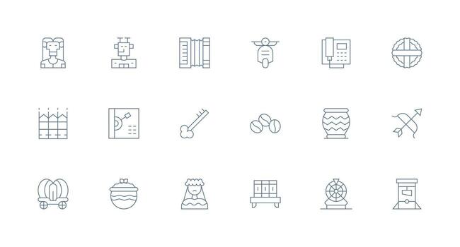 18 íconos para Clásico en mínimo línea formato alta resolución íconos para ninguna plataforma vector