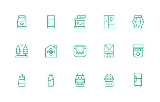 15 Icons for Preserve in Regular Line Format Neutral Style Icons for Any Project vector
