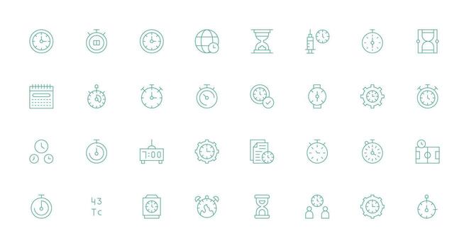 sincronización visual paquete conteniendo 32 Delgado línea íconos pulcramente diseñado íconos para web plataformas vector