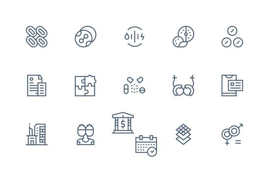 15 Icons for Combined in Regular Line Format Creative Icon Set vector