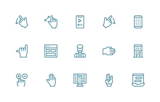 regular línea íconos desde ui conjunto con 15 vectores equilibrado icono conjunto para funcional diseño