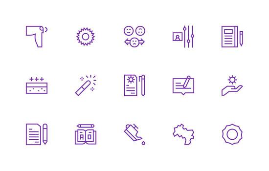 Change featuring 15 Icons in Regular Line Design Glyph Icon Series vector