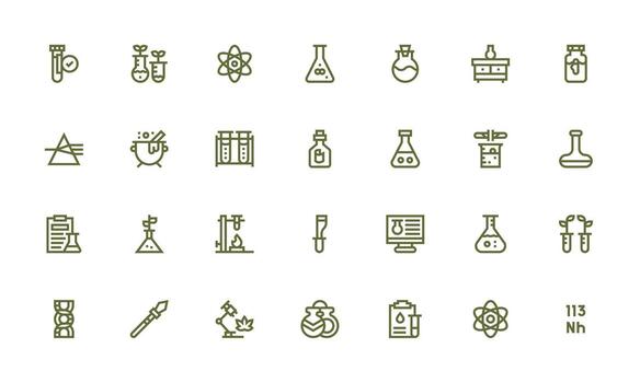 experimentar icono conjunto con 28 negrita línea gráficos equilibrado icono conjunto para funcional diseño vector