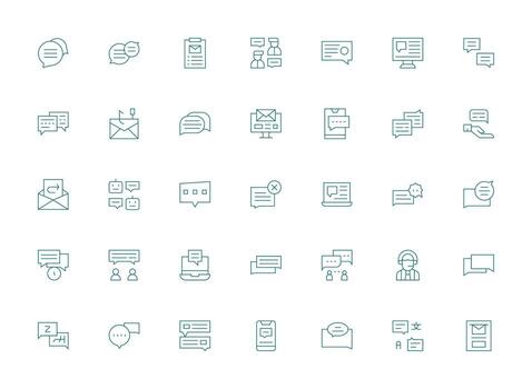 Light Line Icons from Reply Set with 35 Vectors High-Resolution Icons for Any Platform