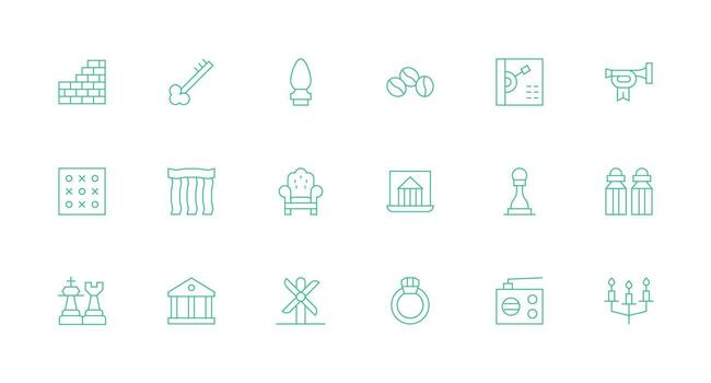 clásico diseño íconos presentando 18 en mínimo línea estilo multi-estilo íconos para creativo proyectos vector