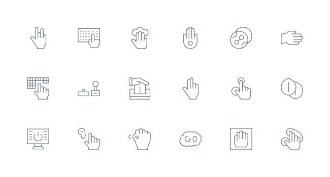 activar icono conjunto con 18 mínimo línea gráficos completamente editable icono conjunto para web vector