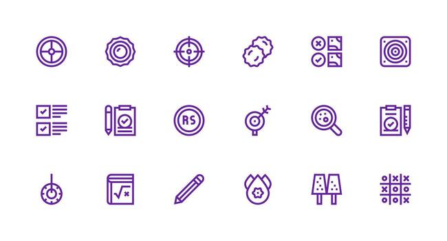 fuerte carrera línea íconos desde marca conjunto con 18 vectores optimizado icono paquete para digital productos