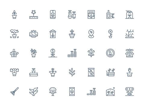 brote visual paquete conteniendo 35 regular limpiar línea íconos agudo íconos para presentaciones vector