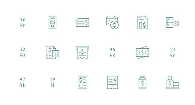 Minimal Line Icons from Amount Set with 18 Vectors Optimized Icon Pack for Digital Products