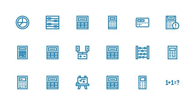 18 fuerte carrera línea diseños para aritmética íconos agudo íconos para presentaciones vector