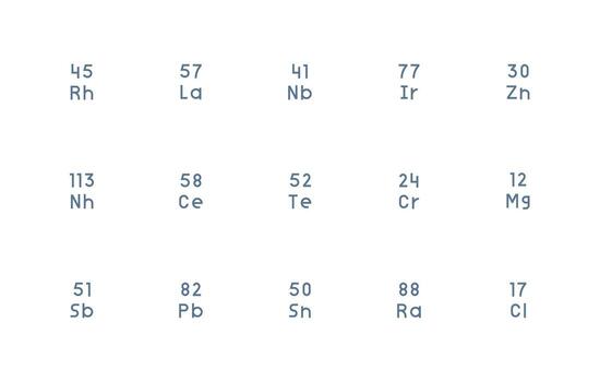 15 Icons for Periodic Table Element in Regular Line Format Versatile Icon Collection for Designers vector