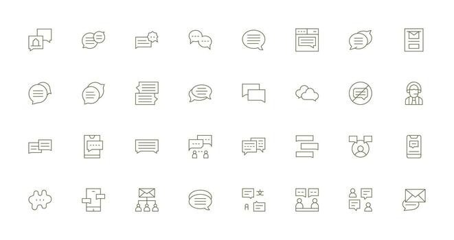 Thin Line Icons from Reply Set with 32 Vectors Scalable Icons for Cross-Platform Interfaces