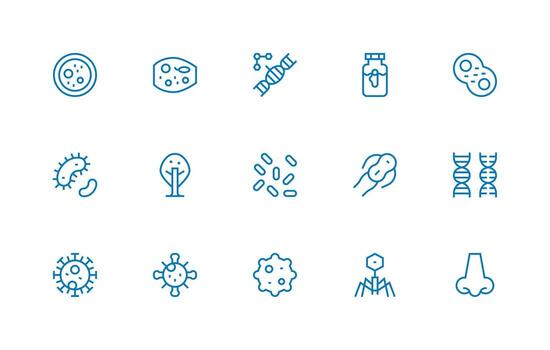 15 regular línea vectores para organismo tema interfaz íconos para diario utilizar