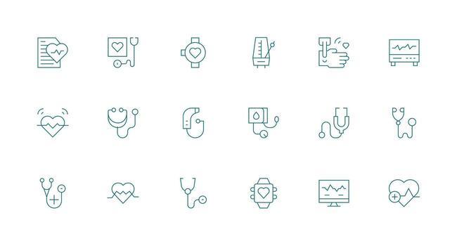 Minimal Line Icons from Pulse Set with 18 Vectors UI-Ready Icon Collection