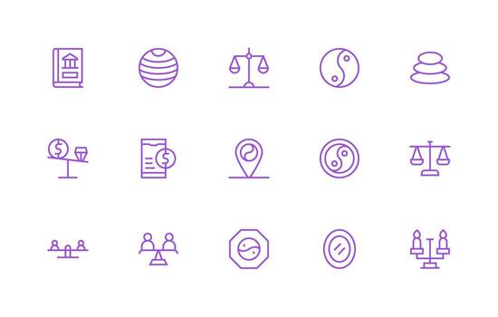 15 Regular Line Icons for Balance Graphics Clean Icon Set Icon Pack for UI Projects vector