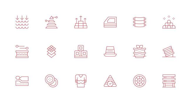 18 Minimal Line Vectors for Layers Theme Icon Pack for UI