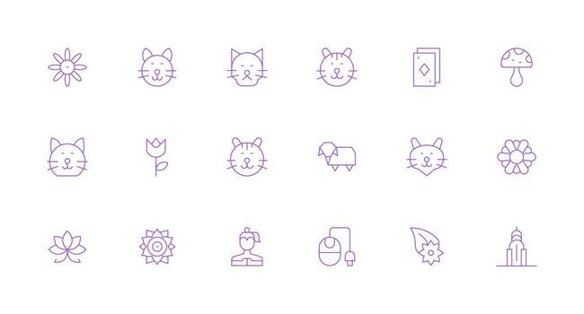 icono gráfico icono conjunto con 18 mínimo línea gráficos esencial íconos para rápido ui edificio vector