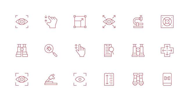 aumentar presentando 18 íconos en mínimo línea diseño icono paquete para ui vector