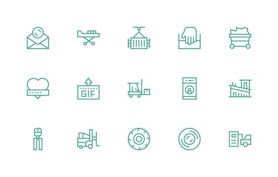 15 Icons for Loading in Regular Line Format Web and App Icon Pack Collection vector