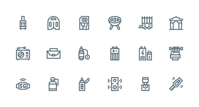 portátil visual paquete conteniendo 18 fuerte carrera línea íconos esencial íconos para rápido ui edificio vector