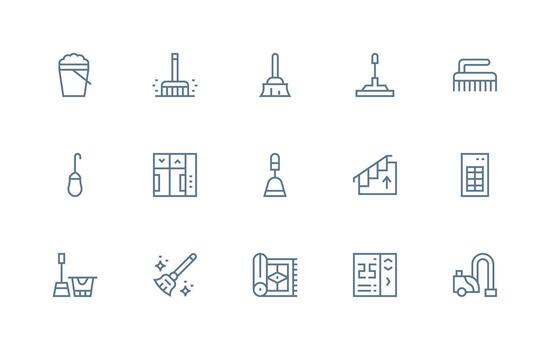 15 Icons for Floor in Regular Line Format Versatile Icon Collection for Designers vector