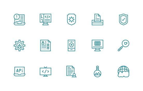 regular línea íconos desde solicitud conjunto con 15 vectores usuario interfaz íconos para digital productos