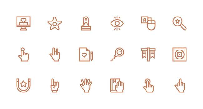 18 Icons for Highlight in Strong Stroke Line Format Editable Icon Collection vector