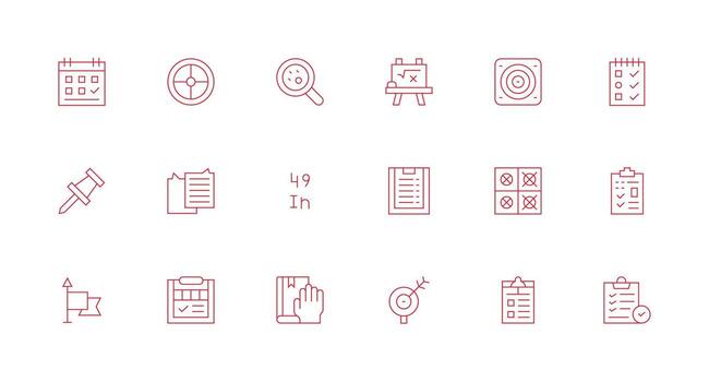 18 mínimo línea íconos para marca gráficos completamente editable icono conjunto para web vector