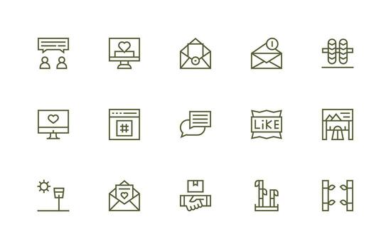 enviar icono colección con 15 regular línea diseños sencillo icono paquete vector