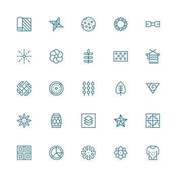 medio carrera contorno estilo modelo íconos con 25 vectores funcional icono serie