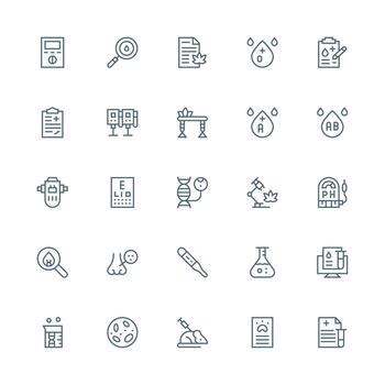 pruebas visual paquete conteniendo 25 medio carrera contorno íconos mínimo icono conjunto para interfaz proyectos vector