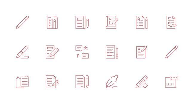 Annotation including 18 Minimal Line Illustrations Web Icon Collection vector