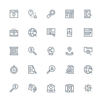 Find Design Icons featuring 25 in Medium Stroke Outline Style Basic Icon Series vector
