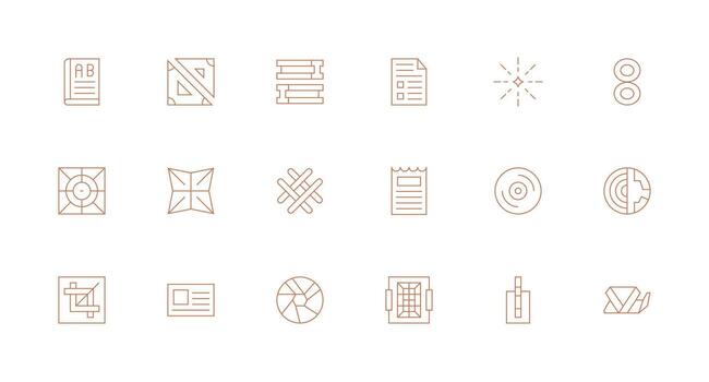 18 Minimal Line Designs for Lines Icons Clear and Concise Icon Set Collection vector