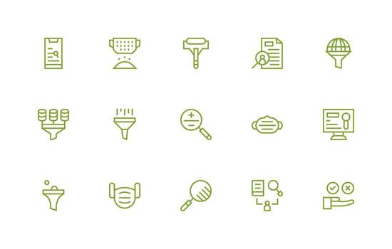 15 Regular Line Style Icons from Filtering Collection Fully Editable Icon Set for Web vector