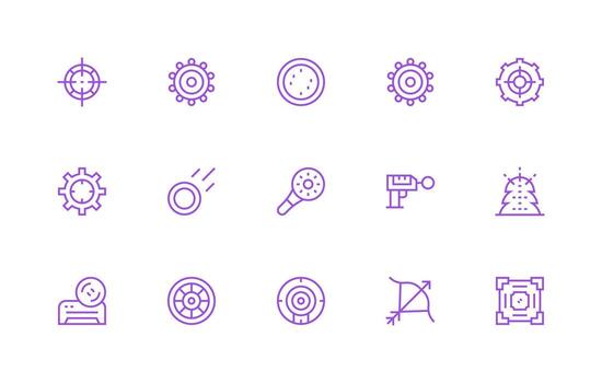15 Regular Line Icons for Accuracy Graphics Organized Icon Pack for Quick Access vector