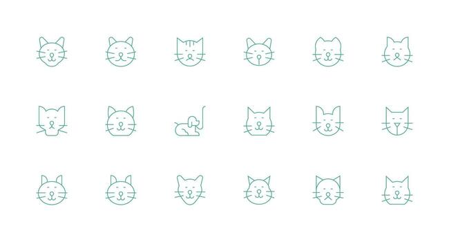 Animal Shelter Icon Set with 18 Minimal Line Graphics Core Icon Collection for Daily Tasks vector