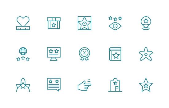 regular línea íconos desde excelente conjunto con 15 vectores sensible icono conjunto para flexible diseños